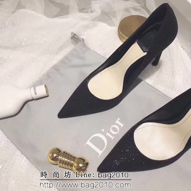 DIOR迪奧 馬蹄跟原版鞋 格利特材質 高跟鞋 QZS1874